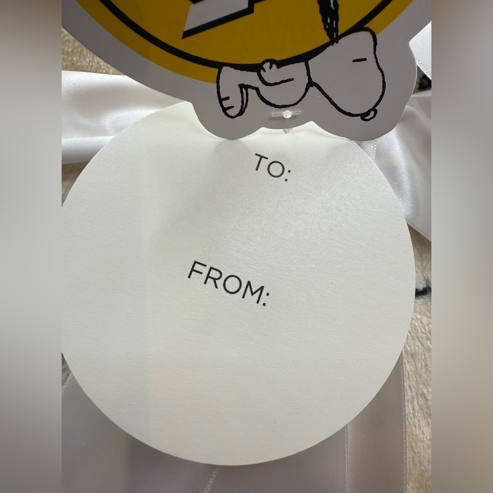 Peanuts 75th Anniversary Robe Gift Box set Cream background with cartoon images - Picture 6 of 6